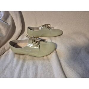 Birkenstock Saunders Cloud Patent Leather Lace Up Oxford Flats Size 6
